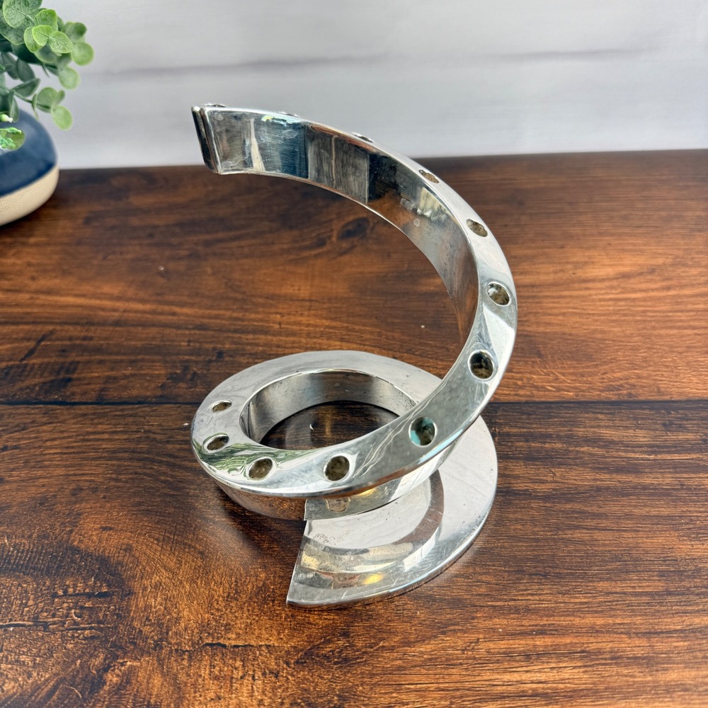 Dansk Cast Aluminum Spiral Taper Candle Holder Danish Modern Japan